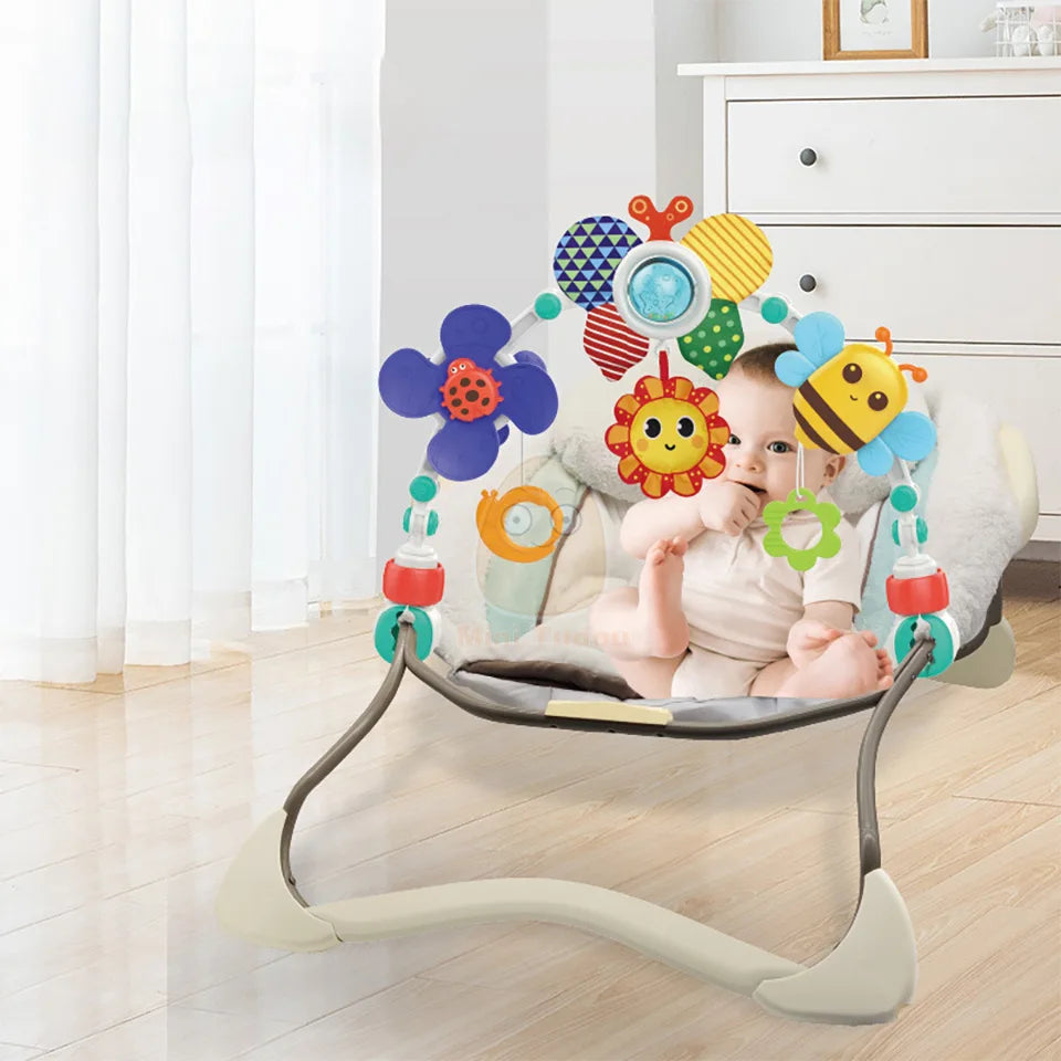 Baby Toy Stroller Arch Musical Rattle Adjustable Clip Crib Mobile Hanging Bed Bell 0 12 Months Educational Toys For Newborn Gift