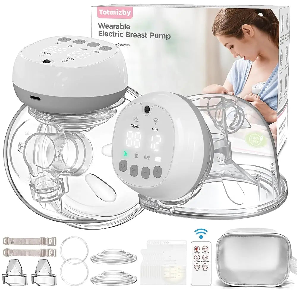 2 Pcs Electric Wearable Breast Pump 1200mAh USB Chargable Silent Milk Extractor Painless Automatic Milker Comfort Breastfeeding