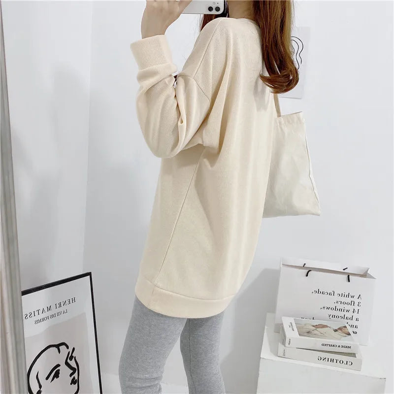 Maternity Nursing Sweatshirt Loose Sweatshirt Pullover Breastfeeding Clothe Autumn Cotton Jacket For Nursing Mothers Maternitty