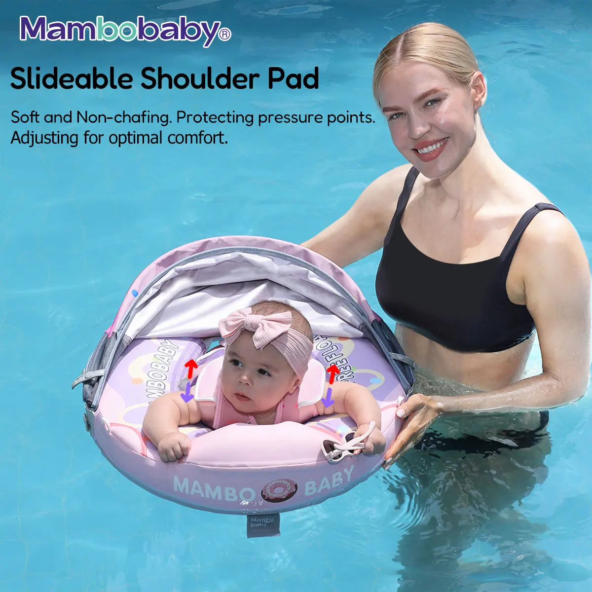 Mambobaby float 2 VIP Dropshipping Non-Inflatable Baby Float with Canopy Chest Floater Spa Buoy Trainer Suppliers
