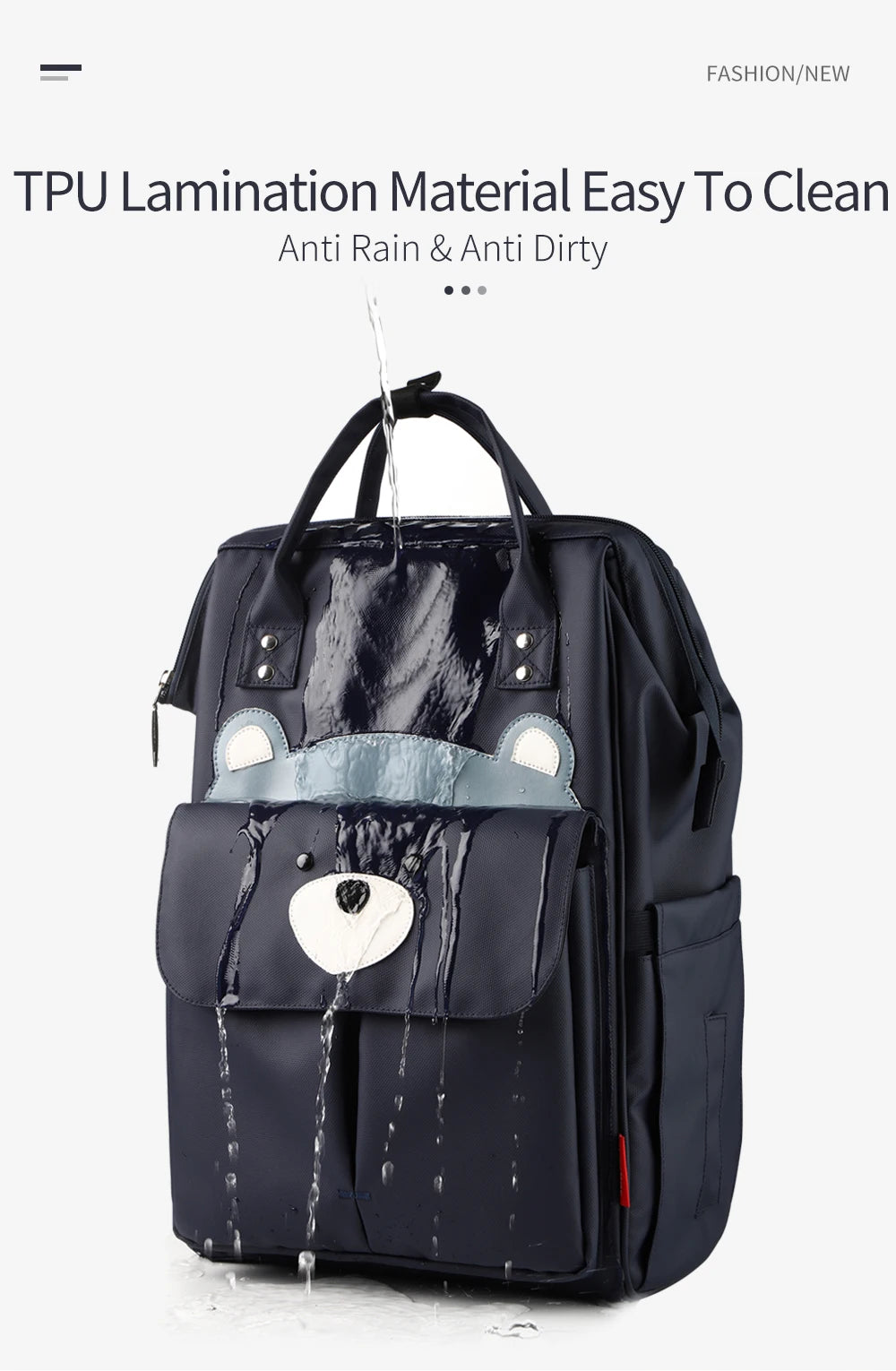 Waterproof Mummy Diaper Backpack Cartoon Design Mother Maternity Nappy Travel Bag Large Capacity Baby Care Nursing Stroller Bags