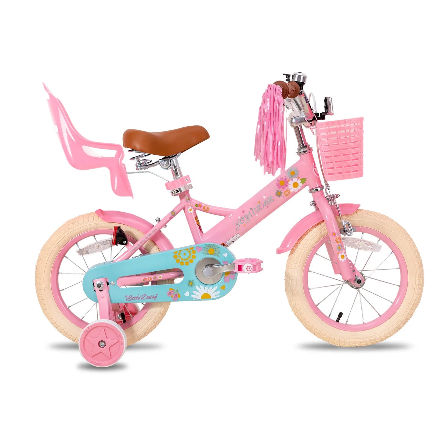Little Daisy Kids Bike for Girls Ages 2-7 Years,  Bikes with Doll Bike Seat & Streamers, Bikes with Flag & Number Plate