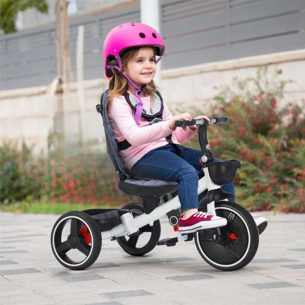 Baby Stroller Tricycle Ride Bike , 5-in-1, Adjustable Canopy, Sitting & Lying, Disassembly & Assembly.