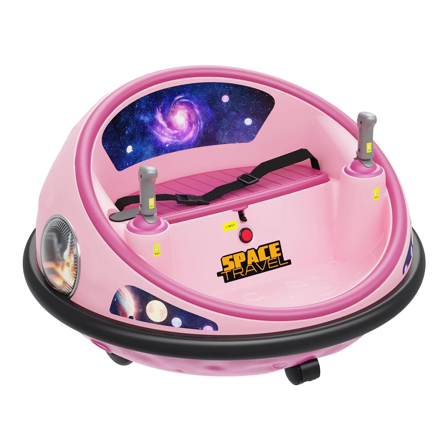 360° Spinning Kids Electric Bumper Car With Remote Control LED Lights Soft Bumper Indoor Outdoor Amusement Ride-on Toy