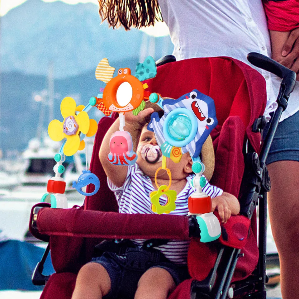 Baby Toy Stroller Arch Musical Rattle Adjustable Clip Crib Mobile Hanging Bed Bell 0 12 Months Educational Toys For Newborn Gift