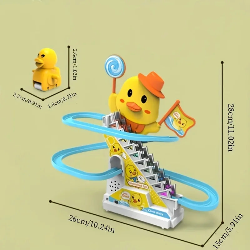 Duck Climbing Stairs Musical Toys with Lights and Music for Children Birthday Gifts Ducklings