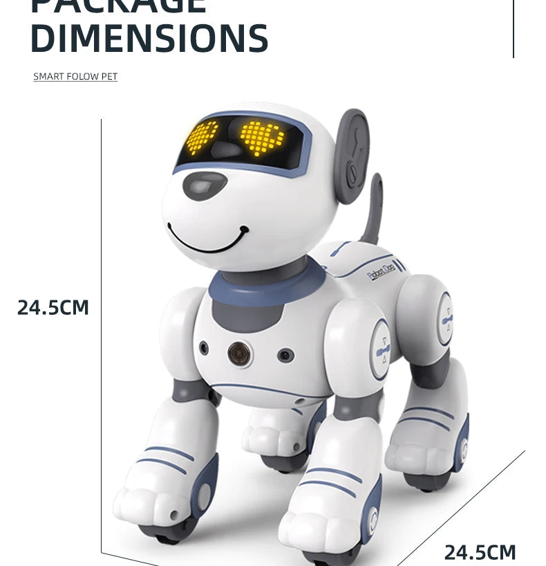 Funny RC Robot Electronic Dog Stunt Dog Voice Command Programmable Touch-sense Music Song Robot Dog for Children's Toys