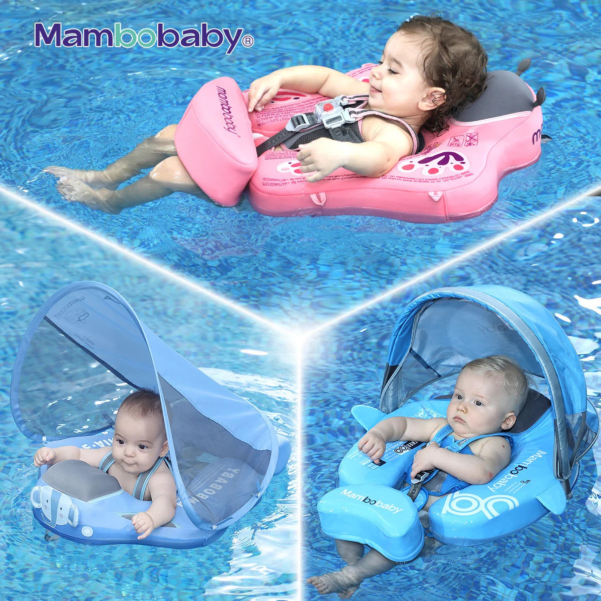 Mambobaby float 2 VIP Dropshipping Non-Inflatable Baby Float with Canopy Chest Floater Spa Buoy Trainer Suppliers