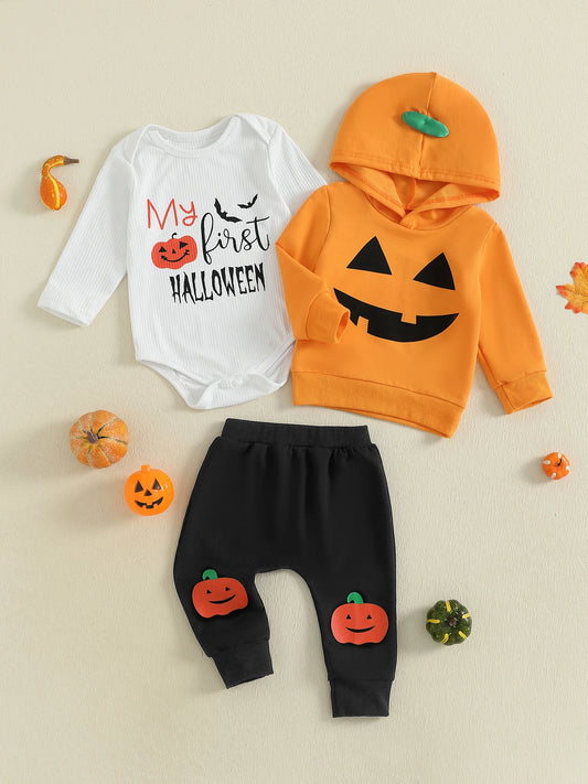 Cute Baby Outfit Short Sleeve Animal Print Bodysuit with Matching Hat and Striped Pants Summer Clothes Set for Infants