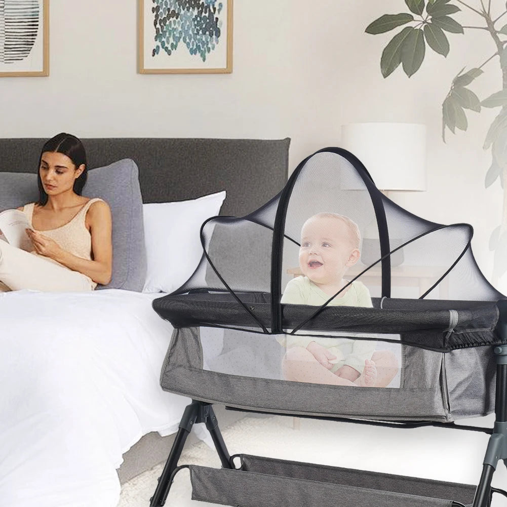 Foldable Mosquito Net Breathable Folding Crib Cover Crib Tent for Baby Crib