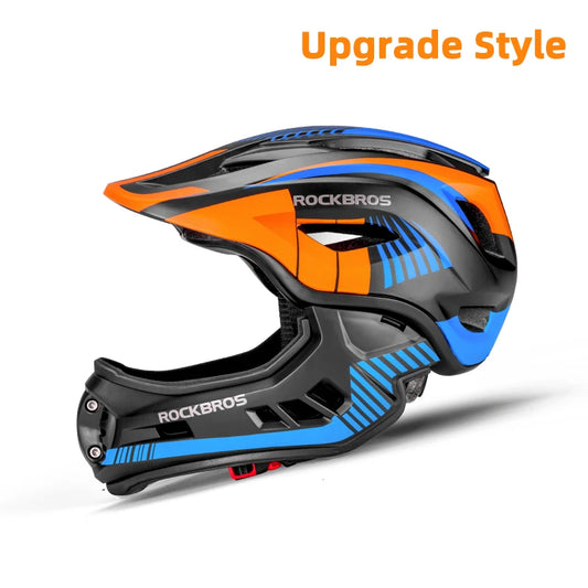 Child Cycling Helmet Impact Resistant Cross Helmet Detachable Full Face Helmet Safety Protection Bicycle Scooter Helmet