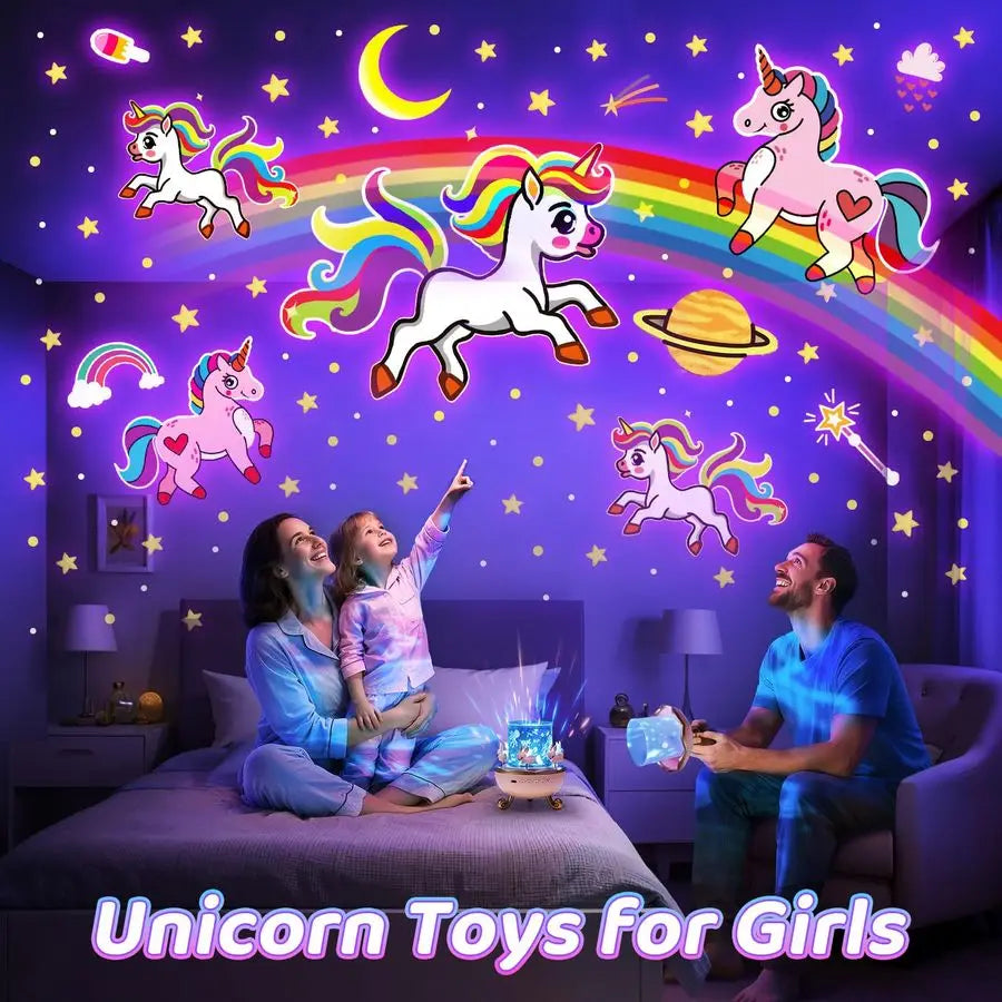 Onefire Night Light for Kids Gifts, 15 Sound Machine Baby Night Light, 15 Films Star Projector for Kids Room Decor, Brightness