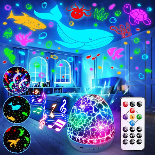 Sound Machine Baby Toy Night Light Projector Sensory Toys for Kids with Autism.