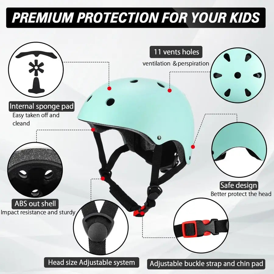 8 Pcs Kids Bike Helmets Bulk CPSC Certified Toddler Skateboard Adjustable Kids Bike Helmet,  Boys Girls for Skate