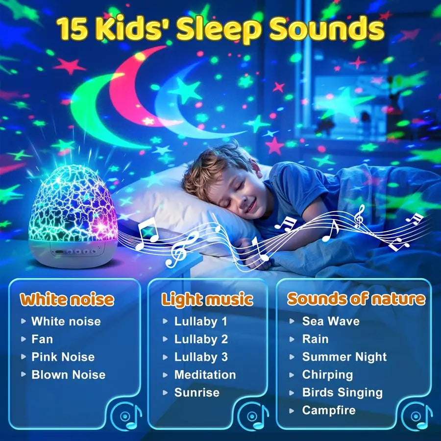 Sound Machine Baby Toy Night Light Projector Sensory Toys for Kids with Autism.