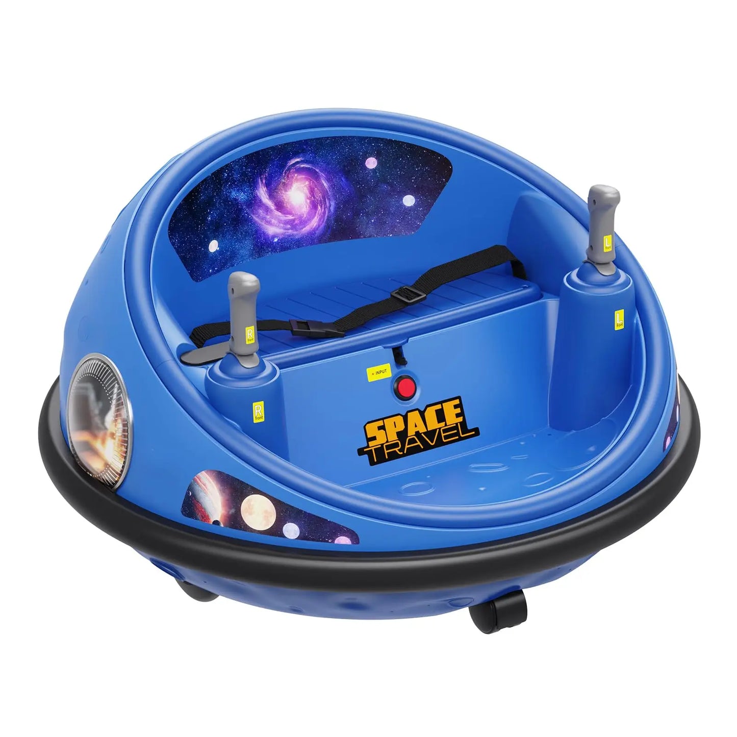 360° Spinning Kids Electric Bumper Car With Remote Control LED Lights Soft Bumper Indoor Outdoor Amusement Ride-on Toy