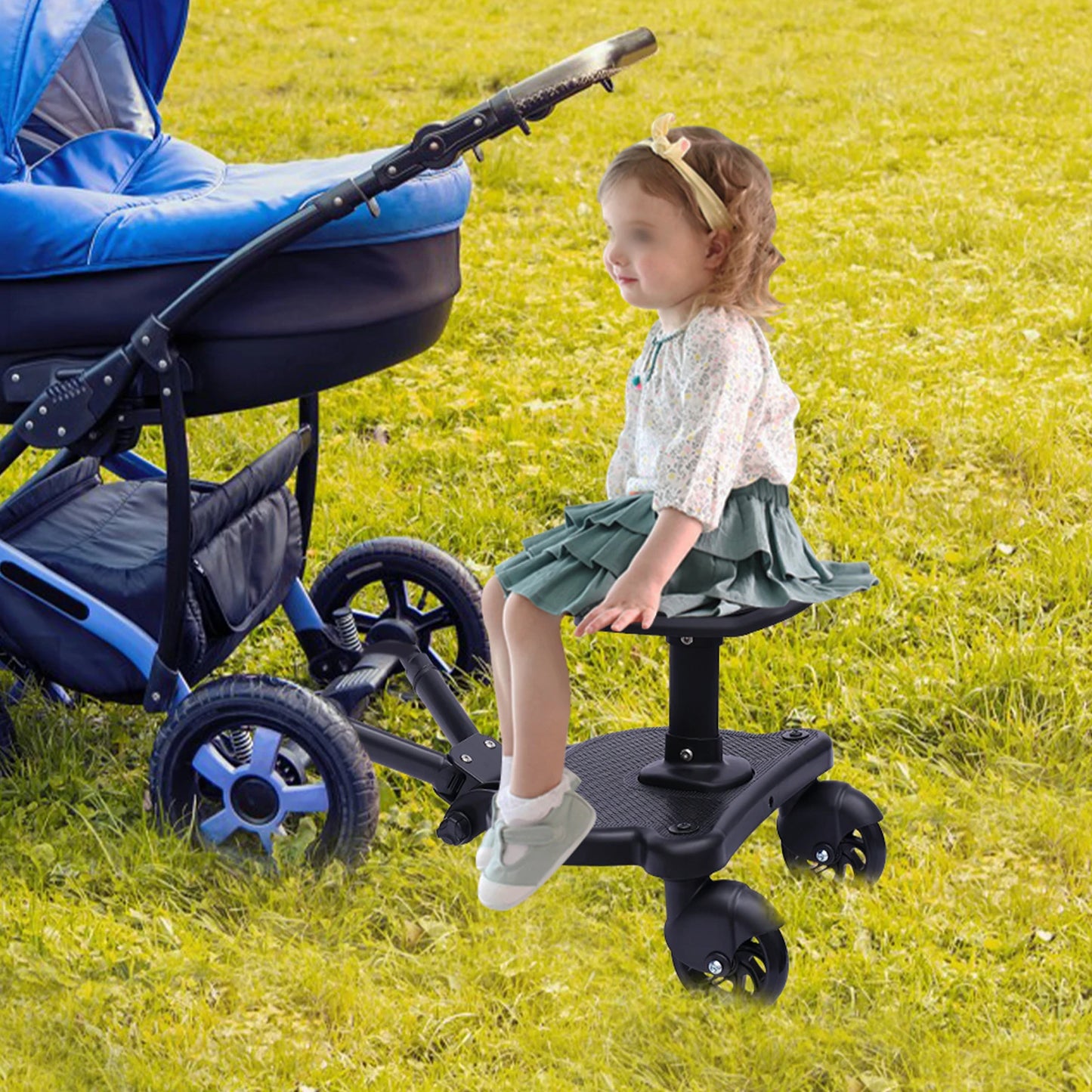 Children Stroller Pedal Adapter Second Child Kids Standing Plate and Seat 25kg Compatible with Most Strollers