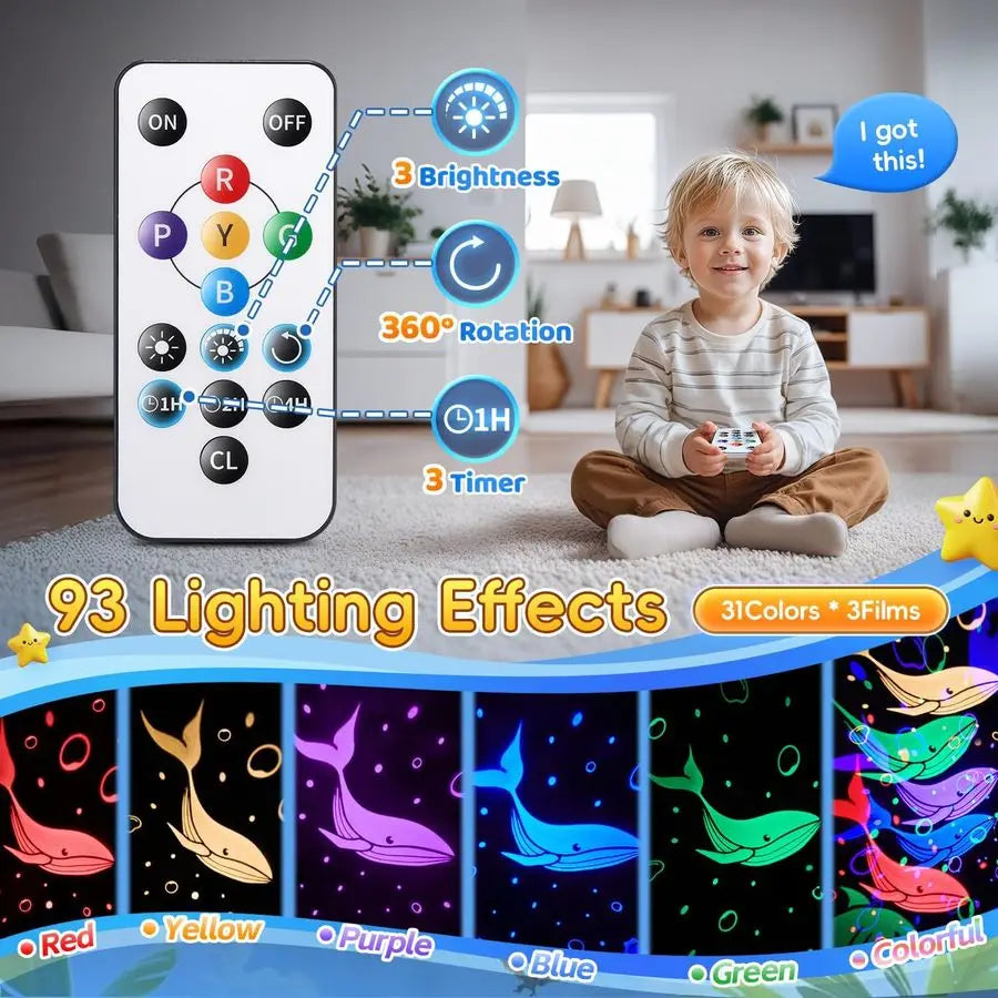 Sound Machine Baby Toy Night Light Projector Sensory Toys for Kids with Autism.