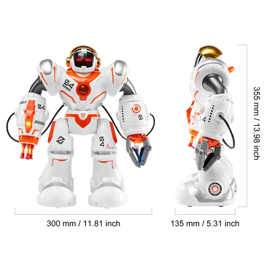RC Robot Toys for Kids Battle Mode Programmable Remote Control Smart Robot with Bullets Interactive Dancing Robot