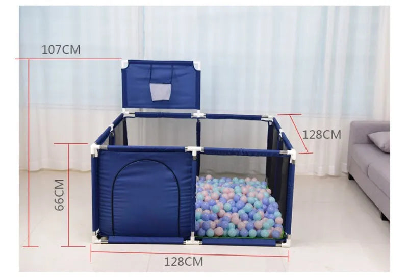 Playpens for Baby with Pull Rings Indoor Baby Playground Kids Balls Pool  Activity Fence Baby Games Park Child Safety Barrier