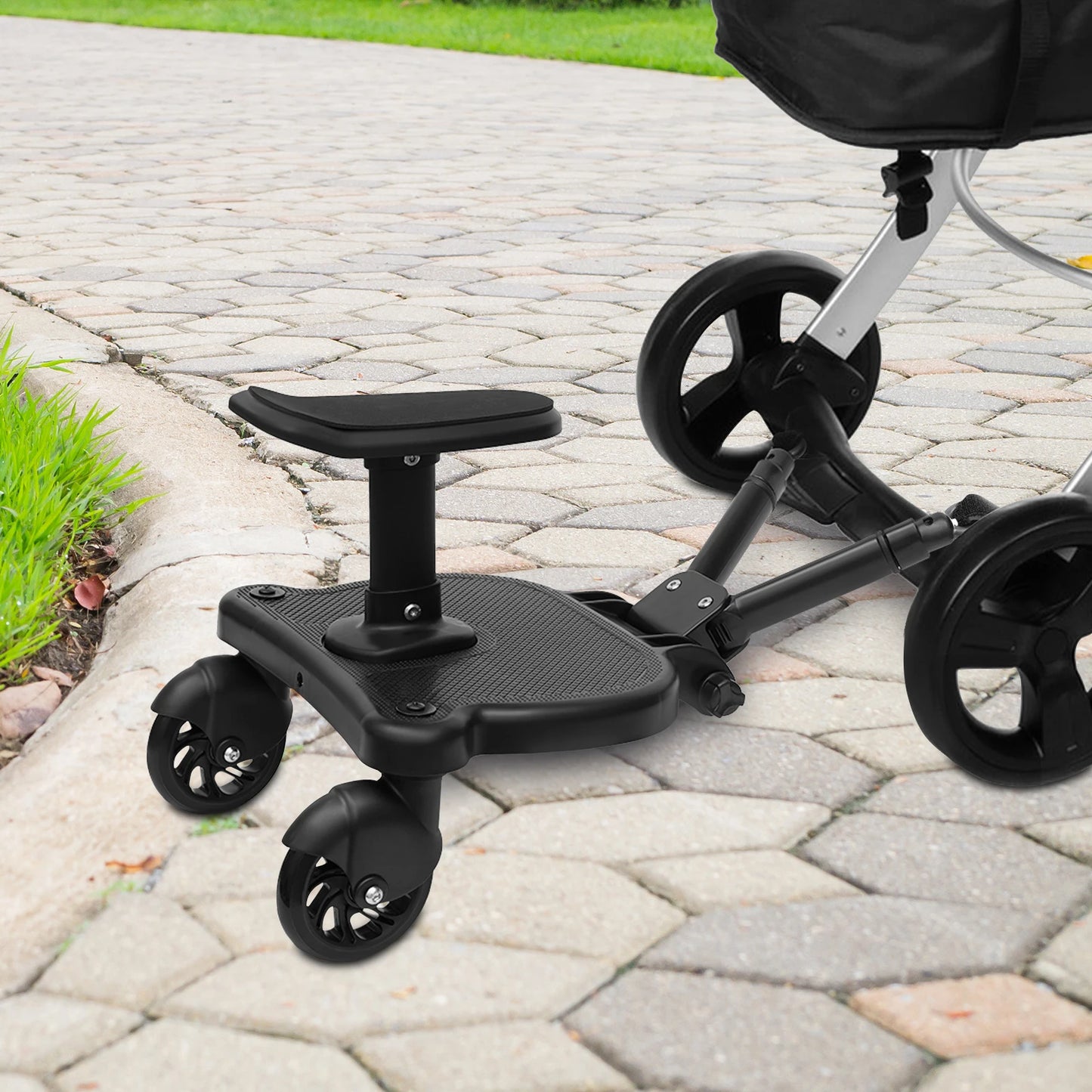 Children Stroller Pedal Adapter Second Child Kids Standing Plate and Seat 25kg Compatible with Most Strollers