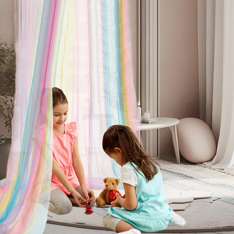 Baby Bedroom Curtain Nets Dome Rainbow Princess Mosquito Net for Crib Newborn Infants Bed Canopy Tent  Kids Bedding Room Decor