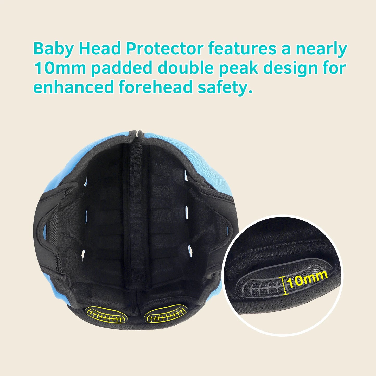 Baby Safety Helmet for Crawling & Walking, Ultra Lightweight Adjustable Infant Head Protector.