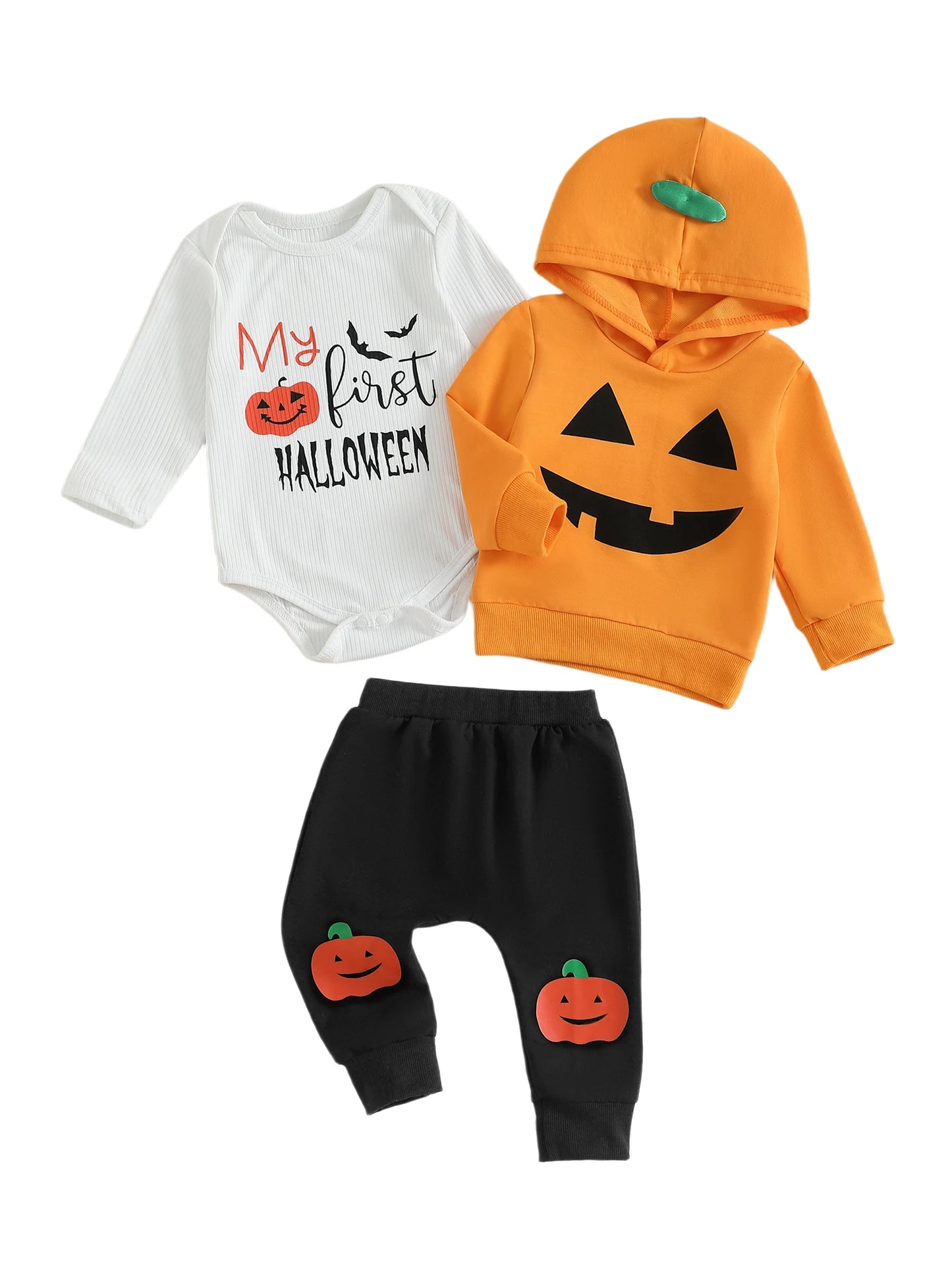 Cute Baby Outfit Short Sleeve Animal Print Bodysuit with Matching Hat and Striped Pants Summer Clothes Set for Infants