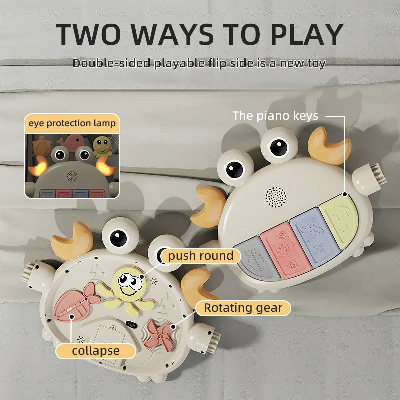 New Baby Toddler Multi-Function Four-in-One Baby Car Fitness Rack Piano Baby Walking Car Table Trolley Toy For 0-18 Months