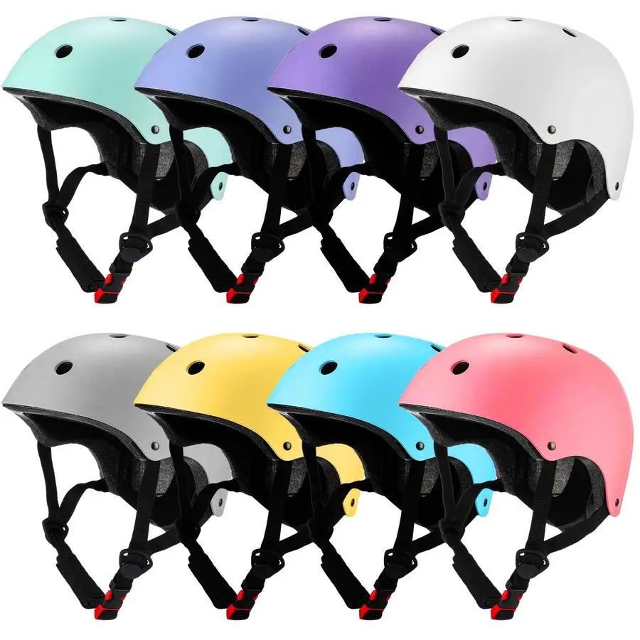 8 Pcs Kids Bike Helmets Bulk CPSC Certified Toddler Skateboard Adjustable Kids Bike Helmet,  Boys Girls for Skate