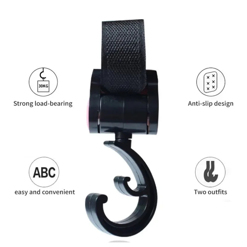 2PCS Pram Hook Baby Stroller Accessories Shopping Prop Multi Purpose Baby Stroller Hook Multi Purpose Shopping