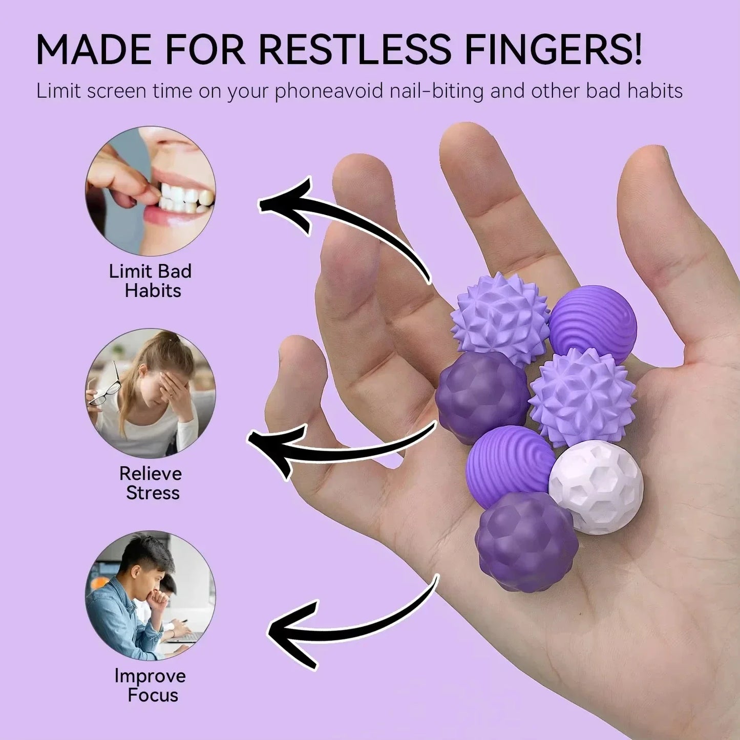 Magnetic Fidget Toy,EDC Anti Stress Relief Toys,Fidgeting Antistress Anxiety Sensory Toy Magnet balls for Adult Kids Autism ADHD
