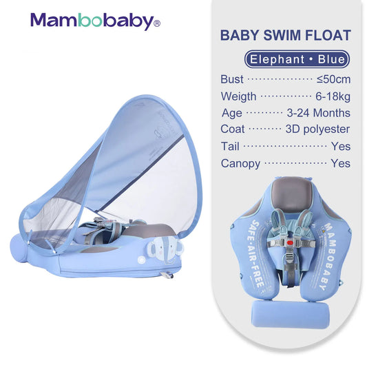 Mambobaby float 2 VIP Dropshipping Non-Inflatable Baby Float with Canopy Chest Floater Spa Buoy Trainer Suppliers