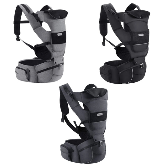 13 In 1 Baby Growth Carrier Newborn to Toddler 0-44 Lbs Ergonomic Infant Carrier with Removable Plate  Reflective Strips