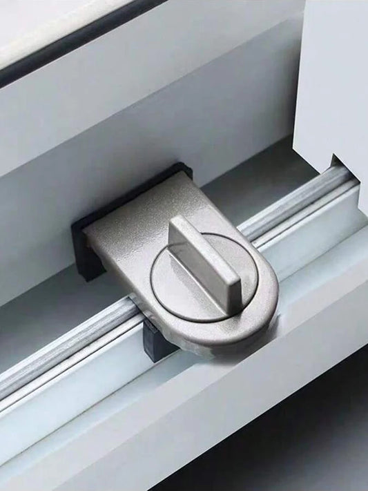 No-Drill Sliding Door Lock, Child Safety Lock for Sliding Windows, High-Rise Anti-Fall Limiter, Anti-Theft Safety Latch