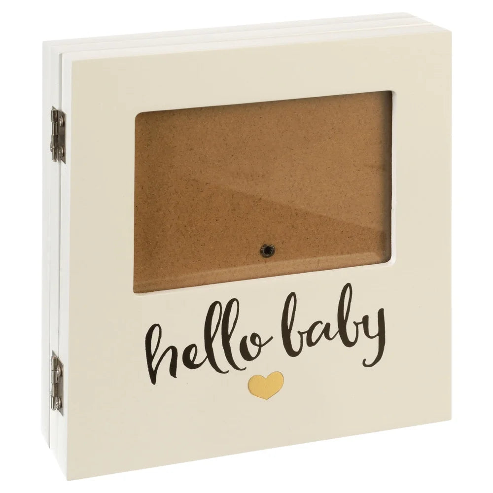 Triple Sonogram Keepsake Baby Picture Frame White Hinged Display Ultrasound Pregnancy Journey Ideal Gift Expecting Parents