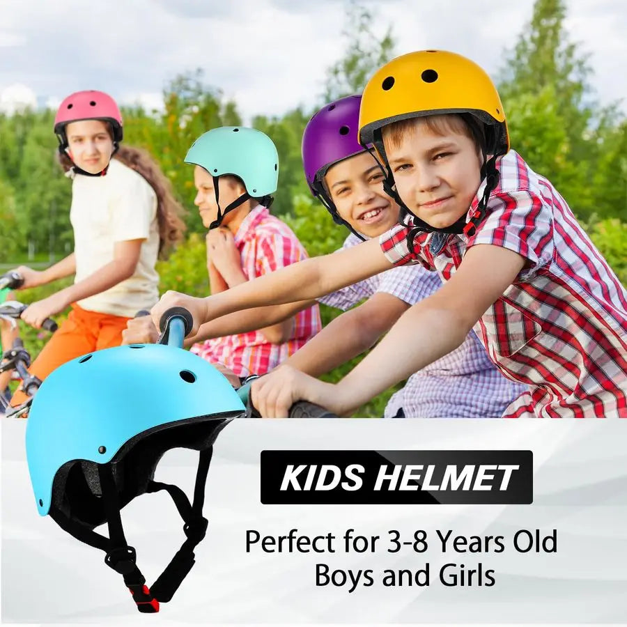 8 Pcs Kids Bike Helmets Bulk CPSC Certified Toddler Skateboard Adjustable Kids Bike Helmet,  Boys Girls for Skate