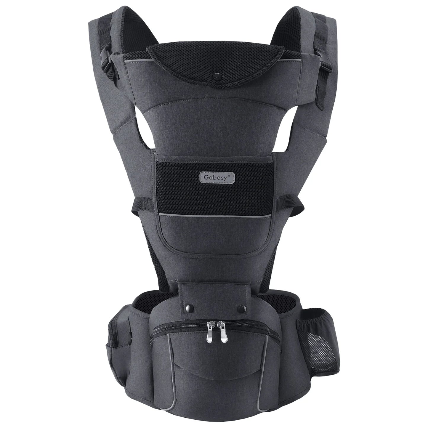 13 In 1 Baby Growth Carrier Newborn to Toddler 0-44 Lbs Ergonomic Infant Carrier with Removable Plate  Reflective Strips