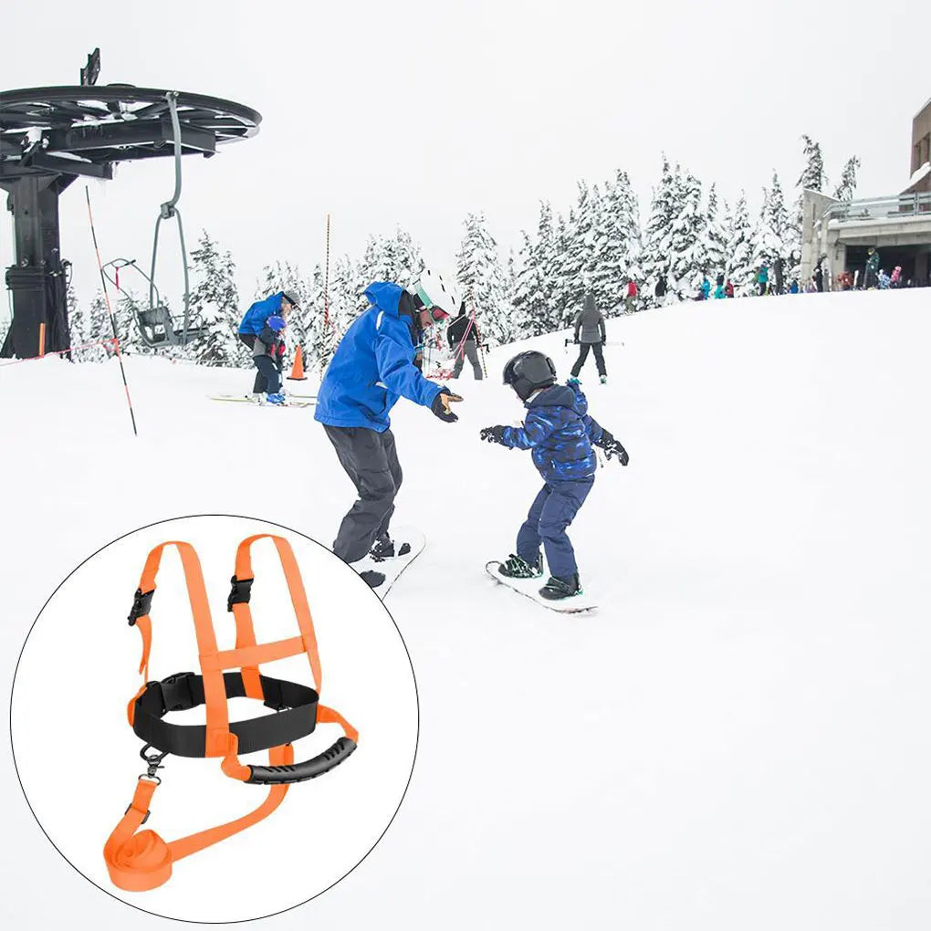 Children Skiing Safety Harness Adjustable Leashes For Control Beginner As Children Go Down Hill orange
