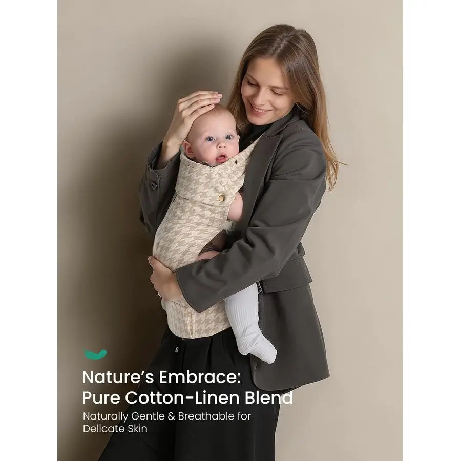Baby Carrier Newborn to Toddler, Lightweight Ergonomic 744 lbs Newborn Carrier with Head Support, Easy to Wear Hands Free Infant