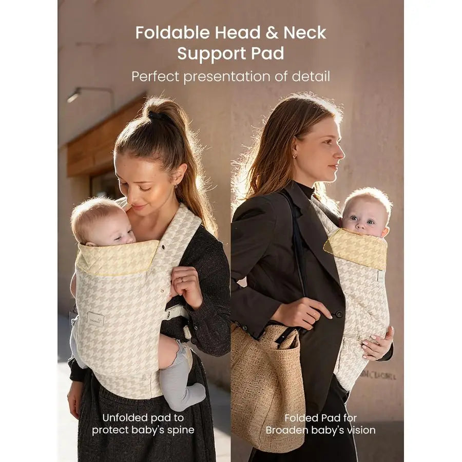 Baby Carrier Newborn to Toddler, Lightweight Ergonomic 744 lbs Newborn Carrier with Head Support, Easy to Wear Hands Free Infant
