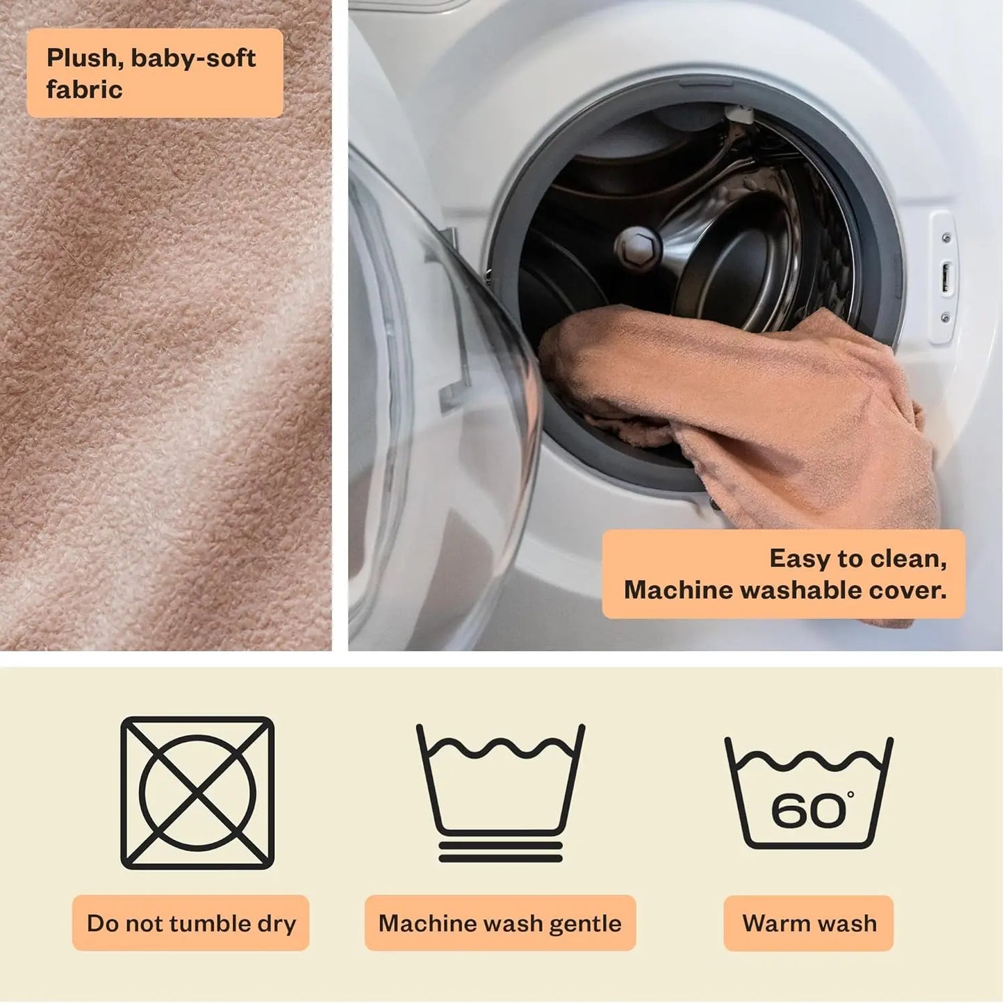 Deluxe Nursing Pillow with Slipcover - Ergonomic Support for Mom & Baby, Adjustable with Side Pocket in Soft Rose