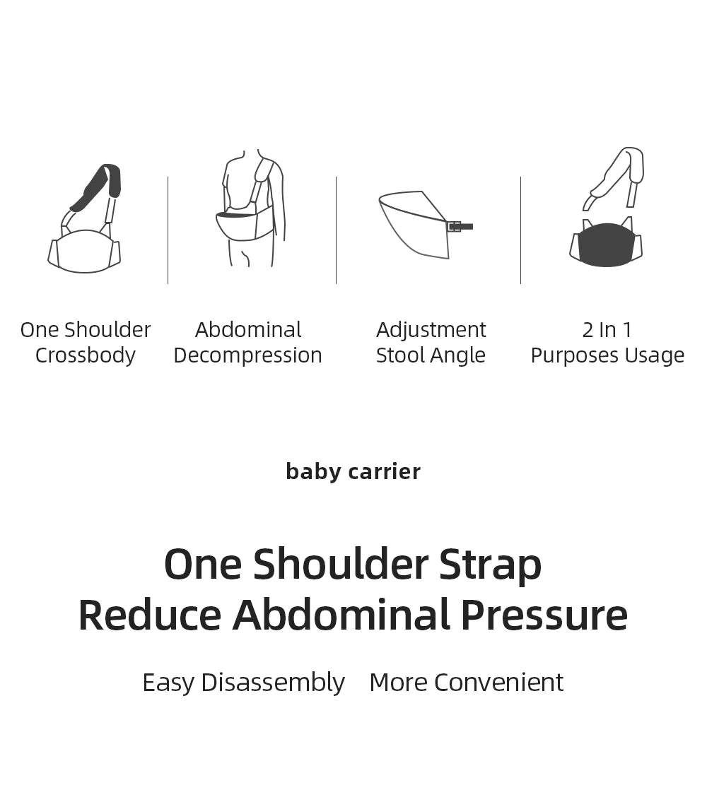 New One Shoulder Baby Carrier Effortless Convenient Adjustable Detachable Baby Carrier High Quality Baby Accessories