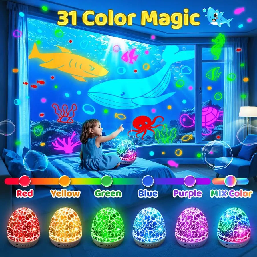 Sound Machine Baby Toy Night Light Projector Sensory Toys for Kids with Autism.