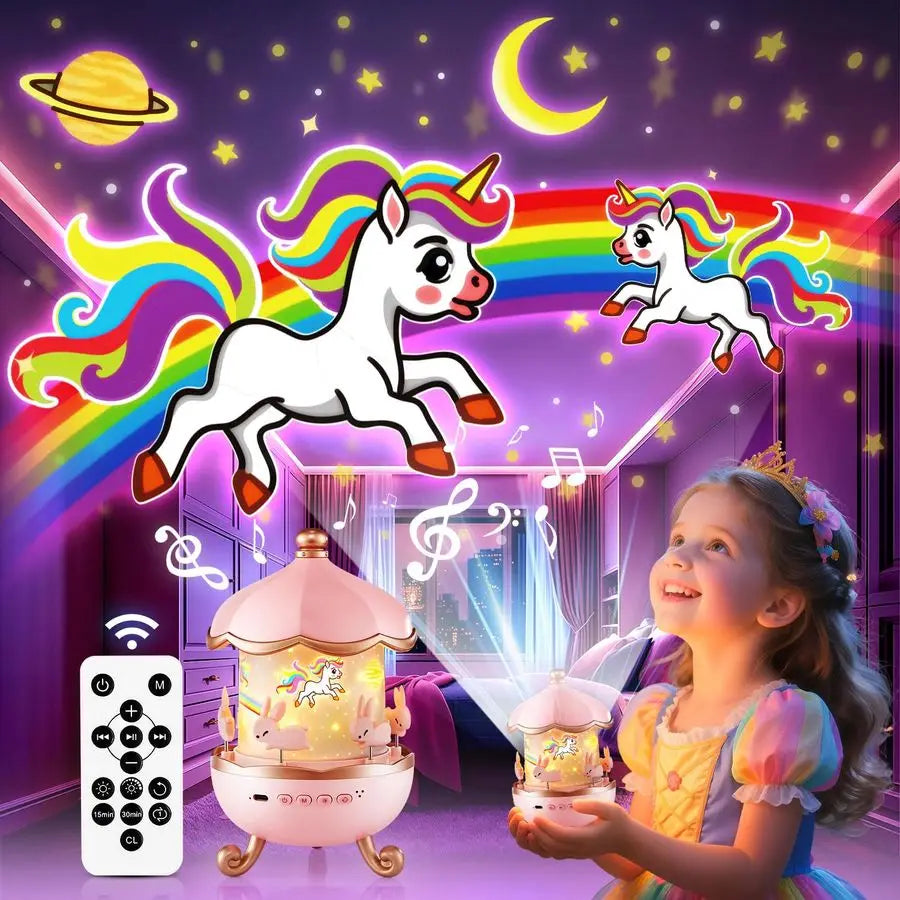 Onefire Night Light for Kids Gifts, 15 Sound Machine Baby Night Light, 15 Films Star Projector for Kids Room Decor, Brightness